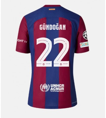 Barcelona Ilkay Gundogan #22 Replika Hjemmebanetrøje 2023-24 Kortærmet